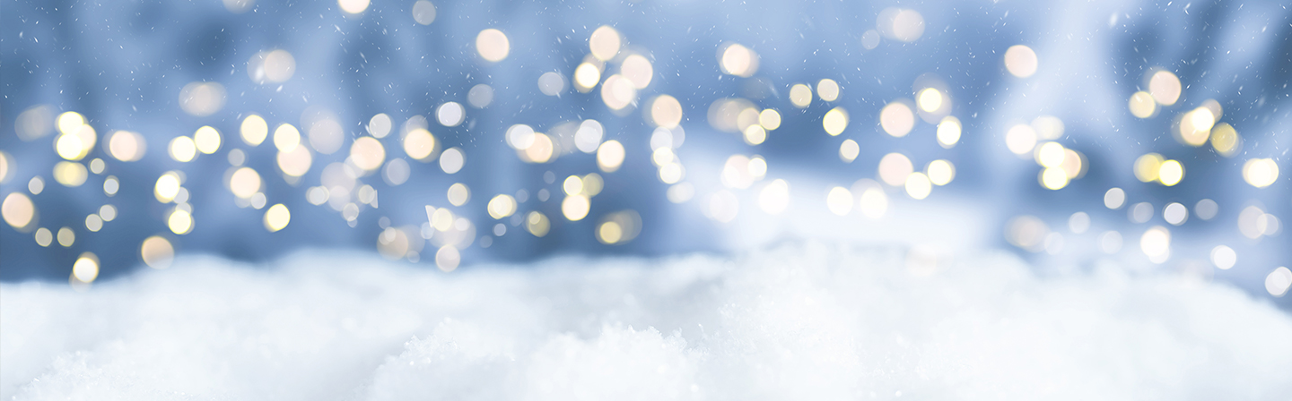 Snowy field with sparkles